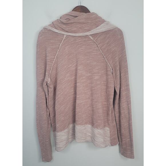 Free People Cowl Neck Sweatshirt Beach One Body Long Sleeve Sweatshirt Pullover - Picture 2 of 11